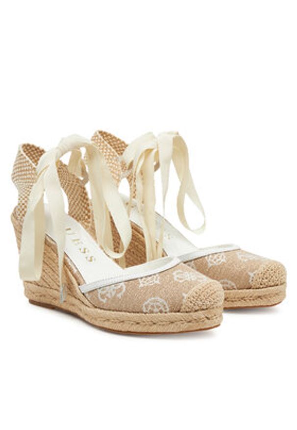 Guess Espadryle FLJCYR FAB04 Beżowy. Kolor: beżowy. Materiał: skóra