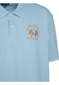 La Martina Polo CCMP01 PK001 Błękitny Regular Fit. Typ kołnierza: polo. Kolor: niebieski. Materiał: bawełna #6