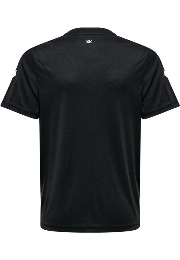 Hummel Core XK Kids Poly Jersey S/S. Kolor: czarny. Materiał: jersey. Długość rękawa: krótki rękaw. Długość: krótkie. Sport: piłka nożna
