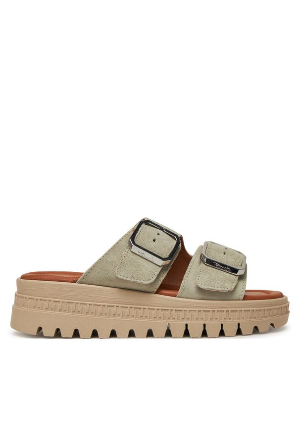 Klapki Tamaris. Kolor: zielony