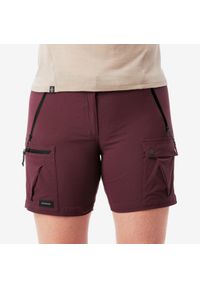 SIMOND - Spodenki trekkingowe damskie Simond MT500. Kolor: czarny, wielokolorowy, fioletowy. Materiał: tkanina, syntetyk, materiał. Sport: turystyka piesza #1