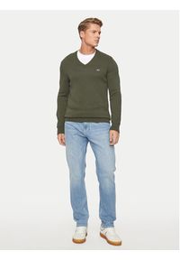 Tommy Jeans Sweter Essential DM0DM19429 Zielony Slim Fit. Kolor: zielony. Materiał: bawełna #5