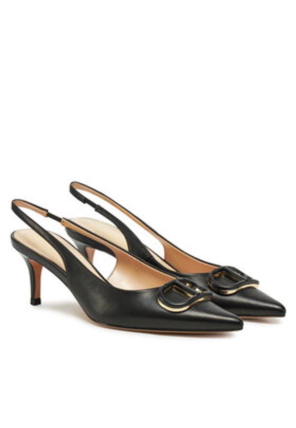 TwinSet - TWINSET Szpilki 251TCP062 Czarny. Kolor: czarny. Materiał: skóra. Obcas: na szpilce