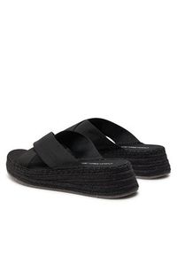 Calvin Klein Jeans Espadryle Sporty Wedge Rope Sandal Mr YW0YW01364 Czarny. Kolor: czarny. Materiał: materiał. Styl: sportowy