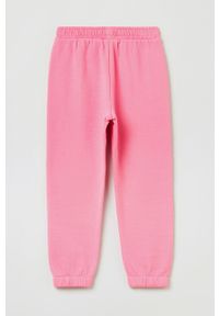 OVS spodnie dresowe dziecięce kolor różowy gładkie. Okazja: na co dzień. Kolor: różowy. Materiał: dresówka. Wzór: gładki. Styl: casual #2