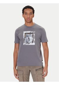 BOSS T-Shirt Lupo 50554615 Szary Regular Fit. Kolor: szary. Materiał: bawełna