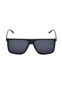 TOP SECRET - Okulary przeciwsłoneczne w stylu retro. Kształt: prostokątne. Kolor: czarny #5