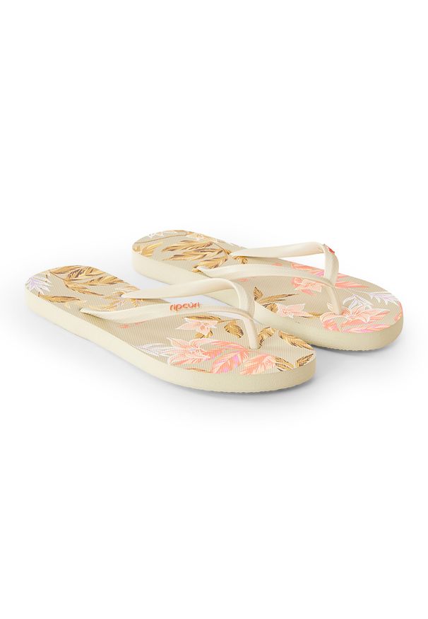 RIPCURL - Japonki damskie Rip Curl La Isla Bloom Open Toe. Nosek buta: otwarty. Kolor: beżowy. Styl: sportowy