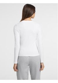 Guess Jeans Bluzka W4YI22 J1314 Biały Slim Fit. Kolor: biały. Materiał: bawełna #4