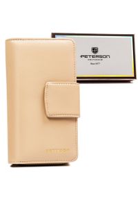 Portfel damski Peterson PTN 76116-F8 beżowy. Kolor: beżowy. Materiał: skóra ekologiczna