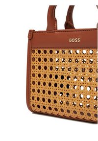 BOSS Torebka 50541759 Beżowy. Kolor: beżowy. Materiał: skórzane #5