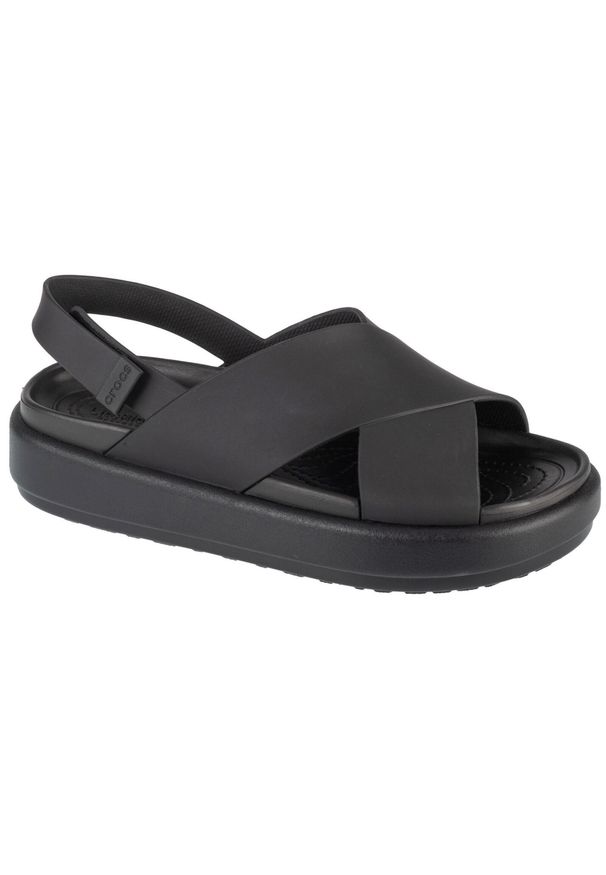 Buty do chodzenia damskie Crocs Brooklyn Luxe Strap. Zapięcie: rzepy. Kolor: czarny. Materiał: guma, syntetyk, materiał. Sezon: lato. Sport: turystyka piesza