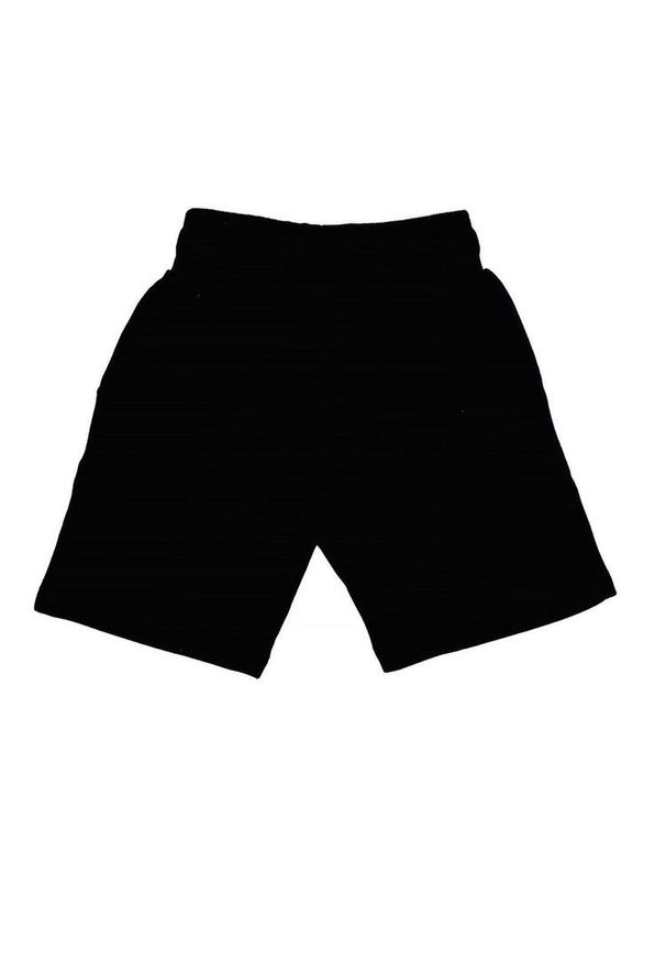 LEONE 1947 APPAREL - Podstawowe dziecięce bermudy polarowe z małym logo. Okazja: na uczelnię. Kolor: czarny. Materiał: polar. Styl: sportowy. Sport: joga i pilates