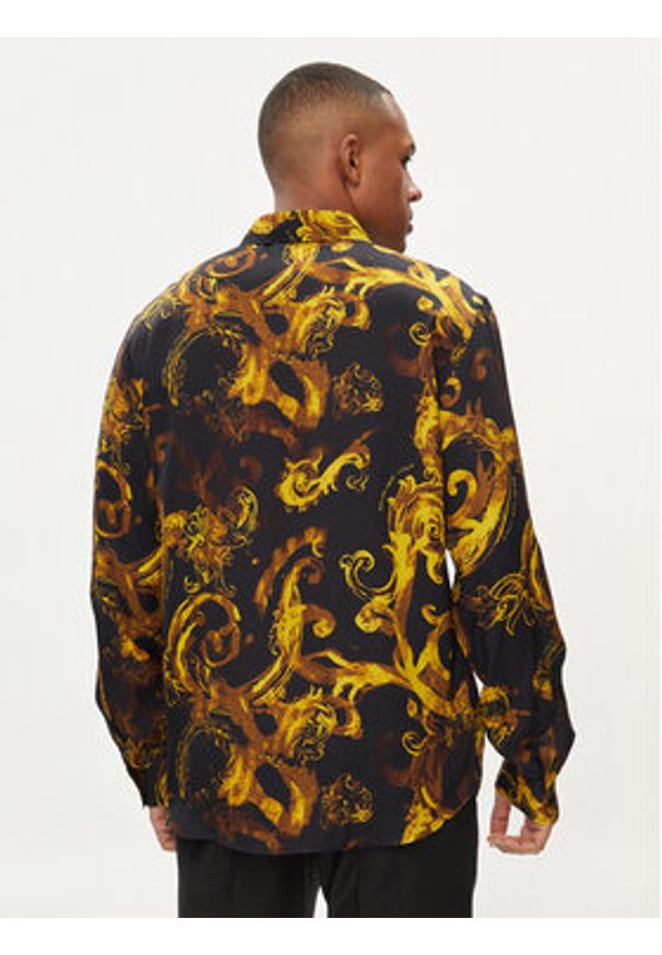 Versace Jeans Couture Koszula 76GAL2R0 Czarny Regular Fit. Kolor: czarny. Materiał: wiskoza