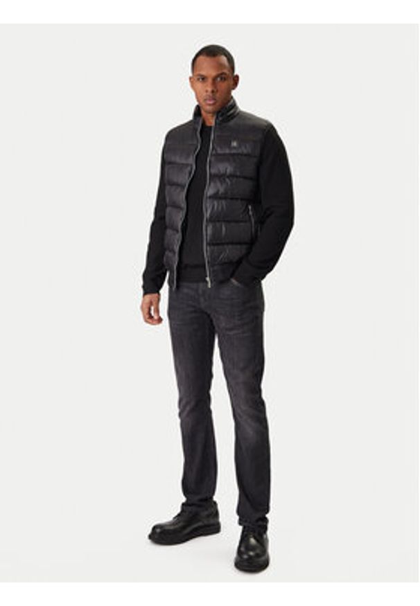 Karl Lagerfeld - KARL LAGERFELD Kamizelka 505091 561590 Czarny Regular Fit. Typ kołnierza: dekolt w karo. Kolor: czarny. Materiał: syntetyk