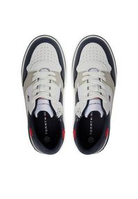 TOMMY HILFIGER - Tommy Hilfiger Sneakersy Low Cut Lace-Up Sneaker T3X9-33368-1355 S Biały. Kolor: biały. Materiał: skóra