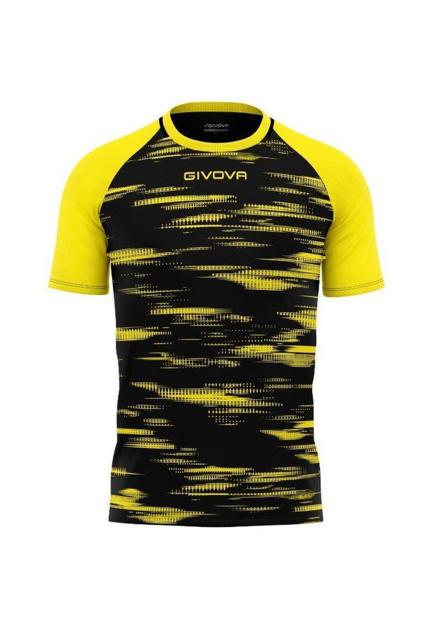 Koszulka sportowa Givova Pixel Czarno-Żółta L - Oddychająca i Lekka. Kolor: żółty, czarny, wielokolorowy. Sport: piłka nożna