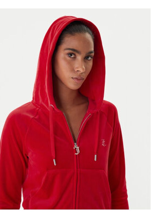 Juicy Couture Bluza Madison JCWAS225306 Czerwony Slim Fit. Kolor: czerwony. Materiał: syntetyk