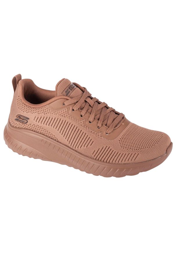 skechers - Buty do chodzenia damskie Skechers Bobs Squad Chaos Face Off. Zapięcie: sznurówki. Kolor: różowy, brązowy. Materiał: materiał, syntetyk, tkanina. Szerokość cholewki: normalna. Sport: turystyka piesza