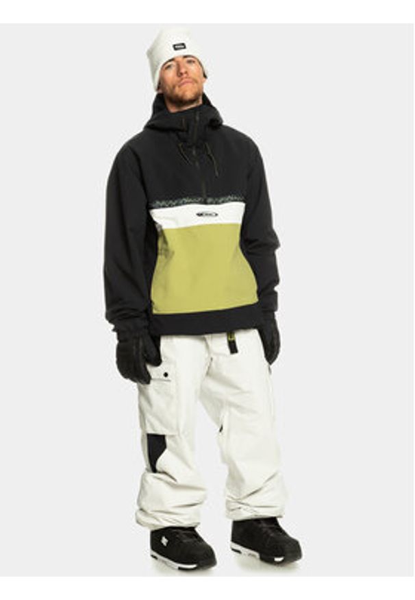 Quiksilver Kurtka anorak Steeze Jk Snjt EQYTJ03421 Czarny Regular Fit. Kolor: czarny. Materiał: syntetyk