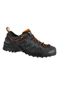 Buty Podejściowe Męskie Salewa Wildfiredge Gtx. Kolor: pomarańczowy, wielokolorowy, szary. Materiał: zamsz, tkanina