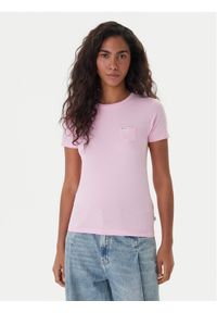 Guess Jeans T-Shirt W5RI52 J1314 Różowy Regular Fit. Kolor: różowy. Materiał: bawełna #1