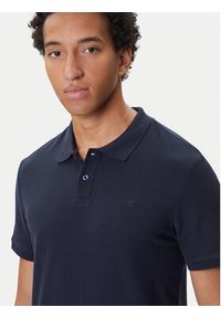 Mustang Polo Pierre 1016880 Granatowy Slim Fit. Typ kołnierza: polo. Kolor: niebieski. Materiał: bawełna