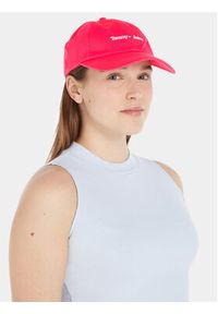 Tommy Jeans Czapka z daszkiem Tjw Sport Cap AW0AW15472 Różowy. Kolor: różowy. Materiał: bawełna. Styl: sportowy