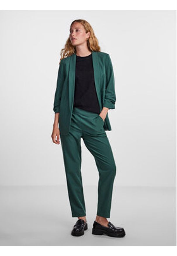 Pieces Marynarka 17090996 Zielony Regular Fit. Kolor: zielony. Materiał: syntetyk