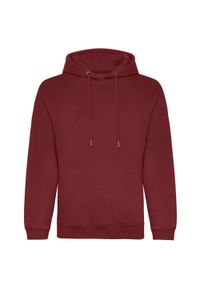 AWDIS - Organiczna Bluza Z Kapturem Unisex Dla Dorosłych. Typ kołnierza: kaptur. Kolor: czerwony, wielokolorowy, brązowy