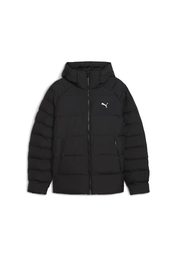 Puma - Męska kurtka z kapturem Mono PUMA. Typ kołnierza: kaptur. Kolor: czarny. Sport: bieganie