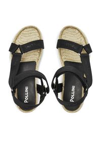 Pollini Espadryle SA16655G0ITV0000 Czarny. Kolor: czarny. Materiał: materiał