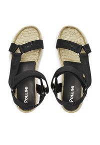 Pollini Espadryle SA16655G0ITV0000 Czarny. Kolor: czarny. Materiał: materiał #4