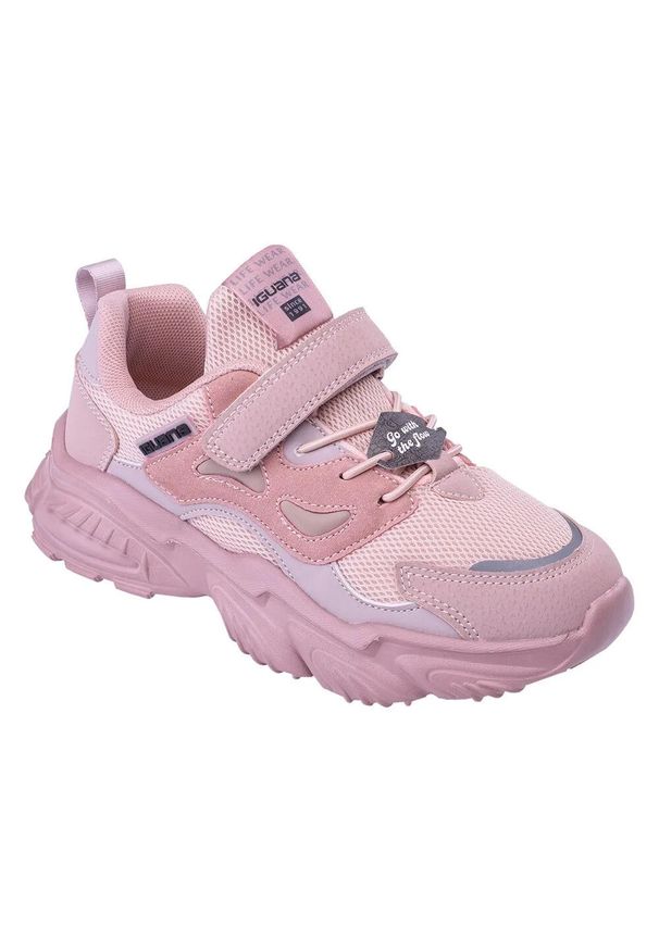 Iguana - Dziewczęce Buty Sportowe Bonsi. Kolor: różowy. Styl: sportowy. Sport: turystyka piesza