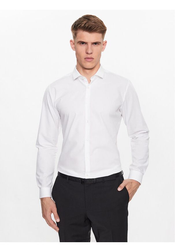 Hugo Koszula Erondo 50389769 Biały Extra Slim Fit. Kolor: biały. Materiał: bawełna