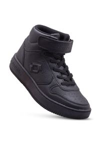 Buty sportowe dziecięce LOTTO PALIOT MID sneakersy. Kolor: czarny. Sport: turystyka piesza