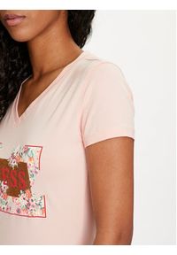 Guess T-Shirt W4GI23 J1314 Różowy Slim Fit. Kolor: różowy. Materiał: bawełna