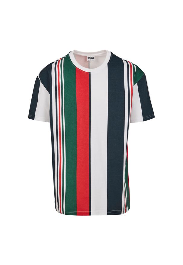 Urban Classics - Koszulka miejska klasyczna oversize w duże paski. Kolor: niebieski, biały, wielokolorowy. Wzór: paski