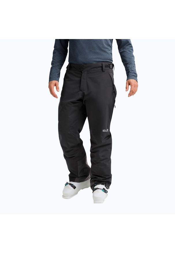 Spodnie narciarskie męskie Jack Wolfskin Flowline 2L Ins. Kolor: czarny. Sezon: zima. Sport: narciarstwo