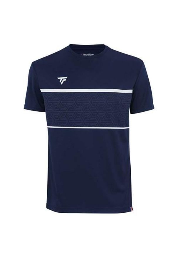 TECNIFIBRE - Koszulka treningowa męska Tecnifibre Team Tech Tee. Kolor: niebieski, wielokolorowy. Długość rękawa: krótki rękaw. Długość: krótkie. Sport: tenis