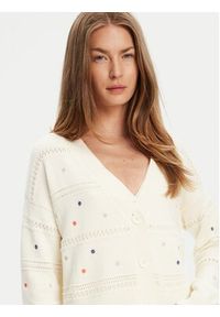 United Colors of Benetton - United Colors Of Benetton Kardigan 10C1E604W Beżowy Regular Fit. Kolor: beżowy. Materiał: bawełna #5