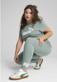 Puma - Damska koszulka z logo ESS No. 1 PUMA Green Moon. Kolor: zielony