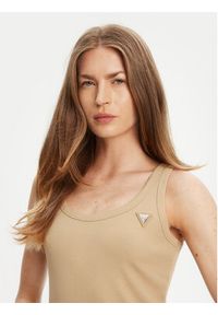 Guess Top V4YP06 K8RT2 Beżowy Regular Fit. Kolor: beżowy. Materiał: wiskoza #4