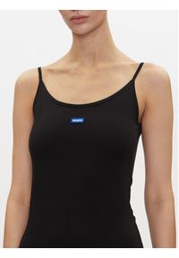 Hugo - HUGO Sukienka codzienna Narya 50538896 Czarny Slim Fit. Okazja: na co dzień. Kolor: czarny. Materiał: bawełna. Typ sukienki: proste. Styl: casual #2