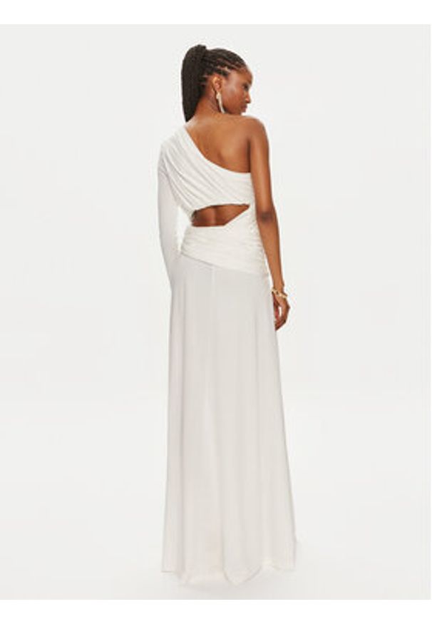 TwinSet - TWINSET Sukienka wieczorowa 241TP2740 Biały Slim Fit. Kolor: biały. Materiał: wiskoza. Styl: wizytowy