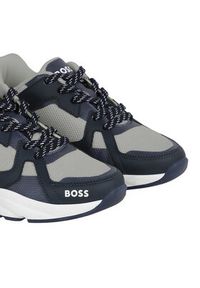 BOSS - Boss Sneakersy J50864 S Granatowy. Kolor: niebieski. Materiał: mesh, materiał