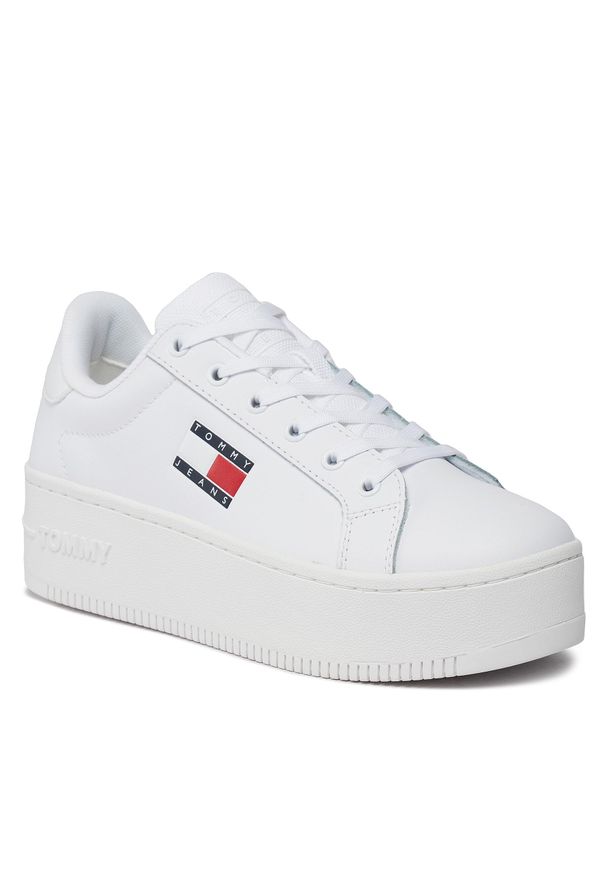 Sneakersy Tommy Jeans Tjw Flatform Ess EN0EN02426 White YBR. Kolor: biały