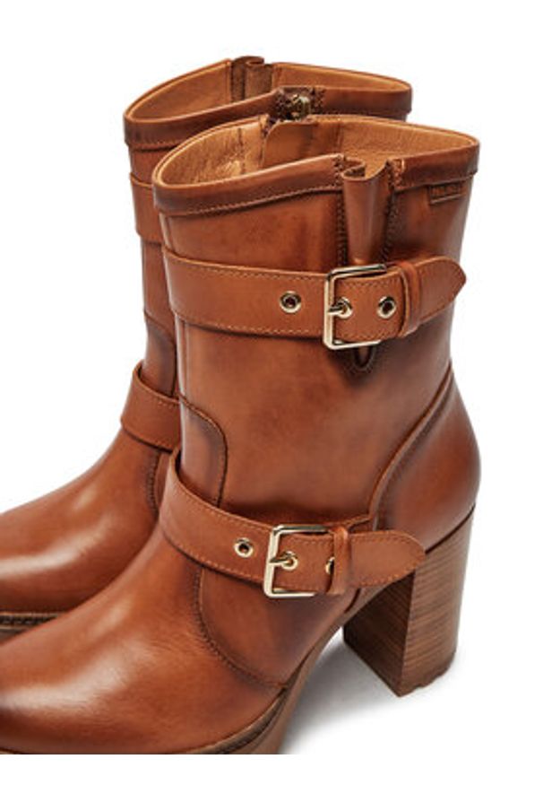 Pikolinos Botki W1J-8791 Brązowy. Kolor: brązowy. Materiał: skóra