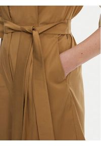 Max Mara Beachwear Kombinezon Canard 2516241019 Brązowy Regular Fit. Kolor: brązowy. Materiał: bawełna