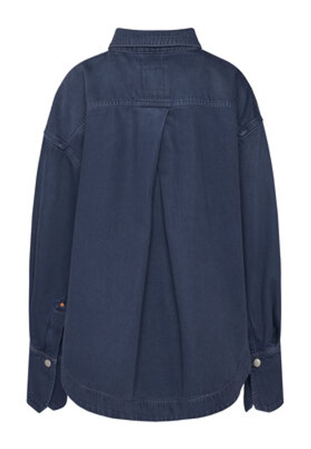 BOSS Koszula jeansowa 50552520 Szary Oversize. Kolor: szary. Materiał: bawełna